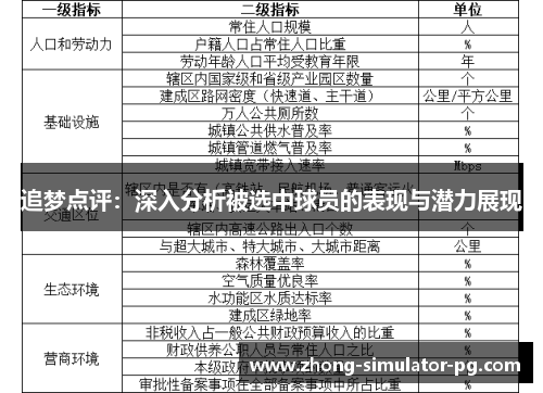 追梦点评：深入分析被选中球员的表现与潜力展现
